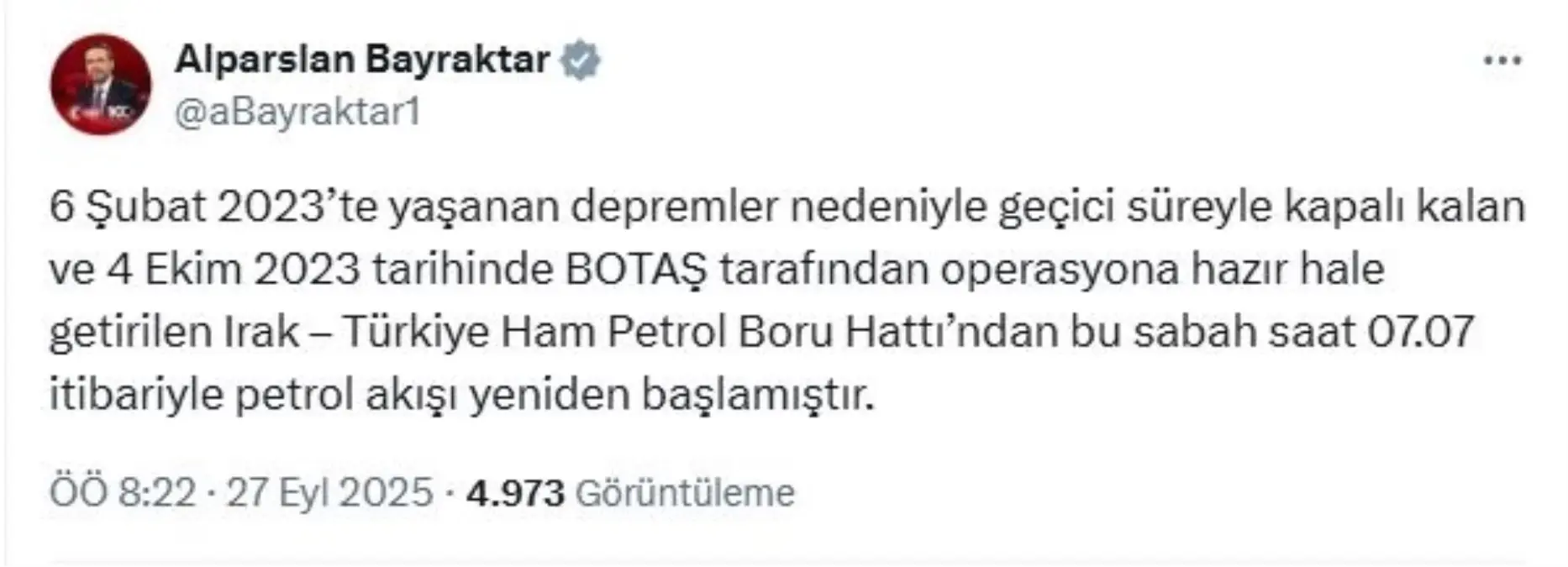 irak turkiye petrol boru hatti yeniden acildi PfIBfLRC